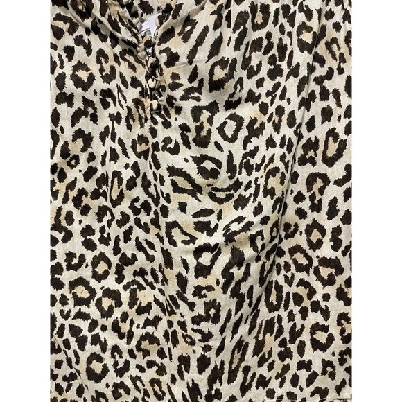 JCrew Reimagined Leopard Print Pullover Puffy Sleeve Shirt‎ Small NWT - Picture 3 of 9